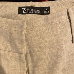 8 tall dress pants, linen color, NY&Co
